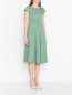 Однотонное платье из вискозы с круглым вырезом Weekend Max Mara  –  МодельВерхНиз