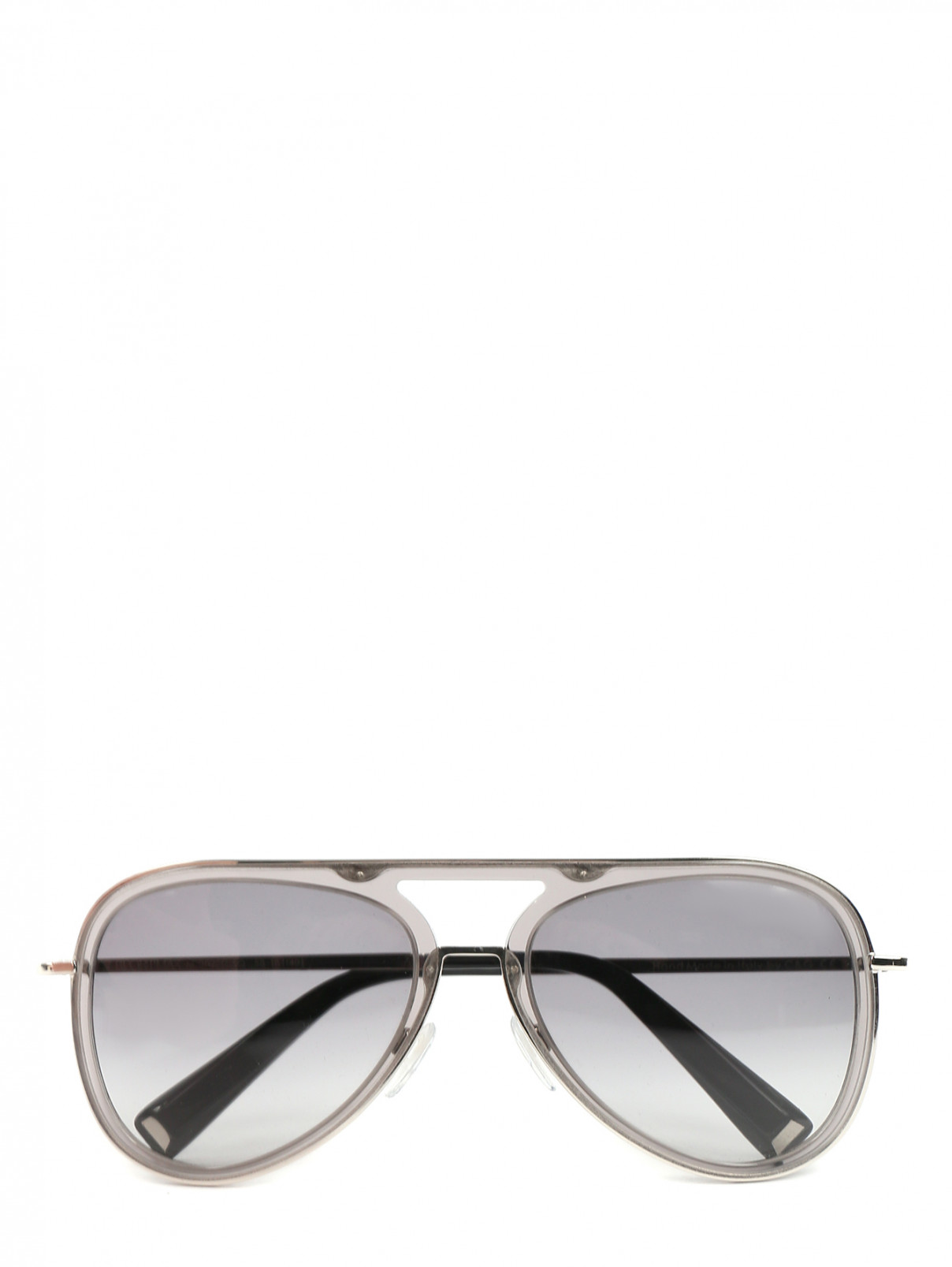 Солнцезащитные очки в оправе из пластика и металла Max Mara  –  Общий вид  – Цвет:  Серый