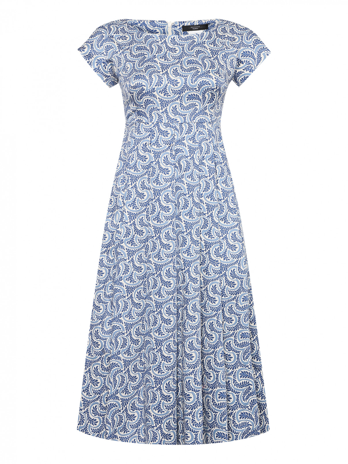 Платье-миди с карманами Weekend Max Mara  –  Общий вид  – Цвет:  Синий
