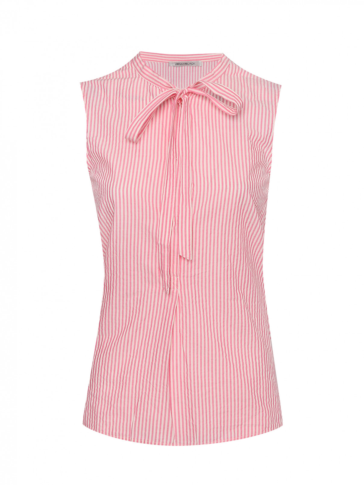 Блуза на завязках с узором "полоска" PennyBlack  –  Общий вид
