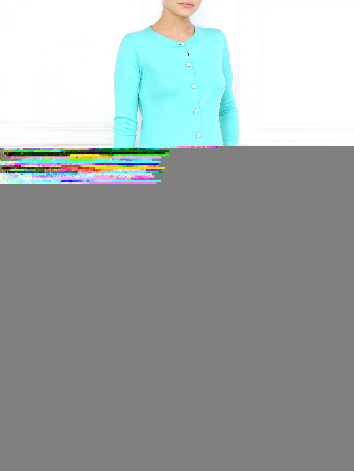 Кардиган с круглым вырезом Moschino Cheap&Chic  –  Модель Общий вид  – Цвет:  Синий