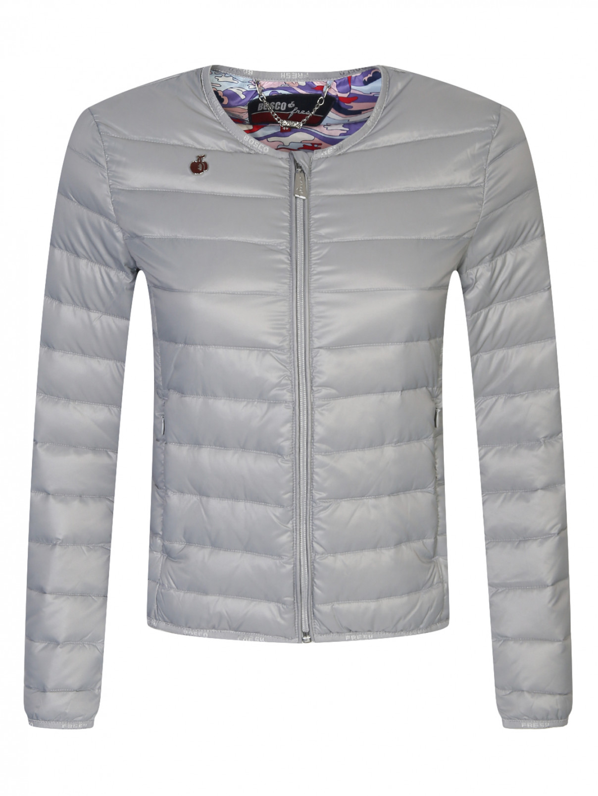 Стеганая куртка на молнии BOSCO  –  Общий вид  – Цвет:  Серый