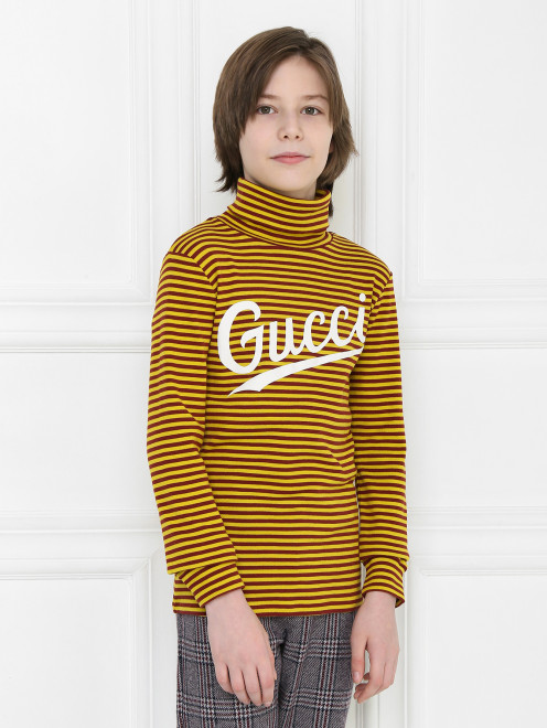 Водолазка из хлопка с принтом Gucci - МодельВерхНиз
