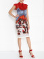 Трикотажное платье-бюстье из шерсти с узором Stella Jean  –  Модель Общий вид
