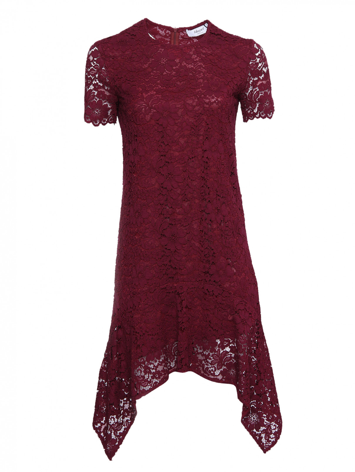 Платье из кружева с короткими рукавами Blugirl  –  Общий вид  – Цвет:  Фиолетовый