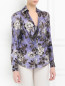 Блуза из шелка с цветочным узором Moschino Cheap&Chic  –  Модель Верх-Низ
