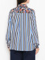 Блуза в полоску с цветочным узором Persona by MR  –  МодельВерхНиз1