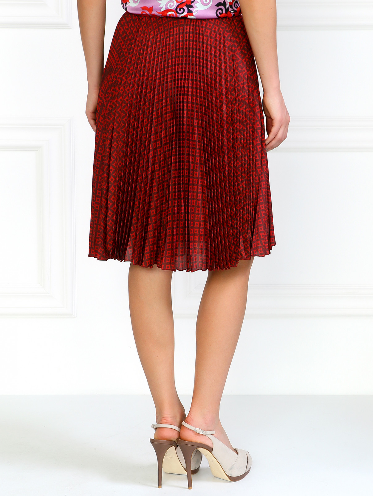 Шелковая юбка в плиссировку Alberto Biani  –  Модель Верх-Низ1  – Цвет:  Узор