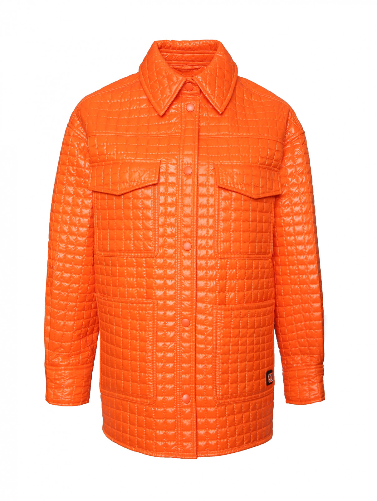 Куртка с карманами свободного кроя Boss  –  Общий вид  – Цвет:  Оранжевый