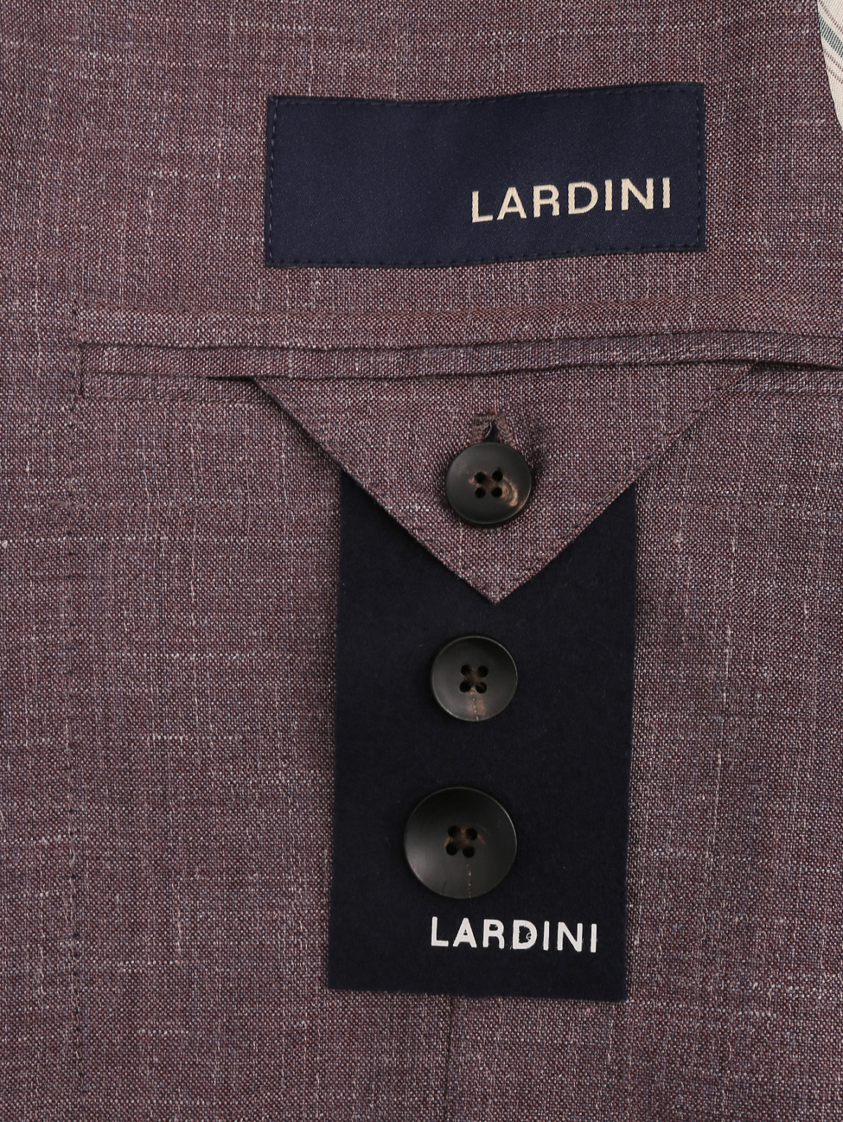 Пиджак из шерсти с узором LARDINI  –  Деталь2  – Цвет:  Фиолетовый