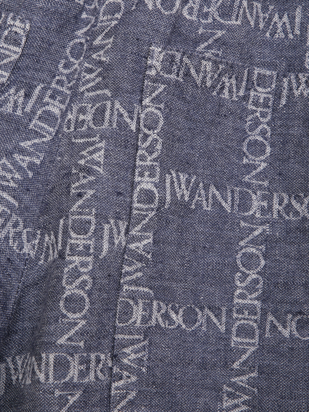 Шорты из льна с узором J.W. Anderson  –  Деталь  – Цвет:  Синий