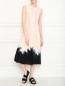 Трикотажное платье-миди с контрастной отделкой Proenza Schouler  –  МодельОбщийВид