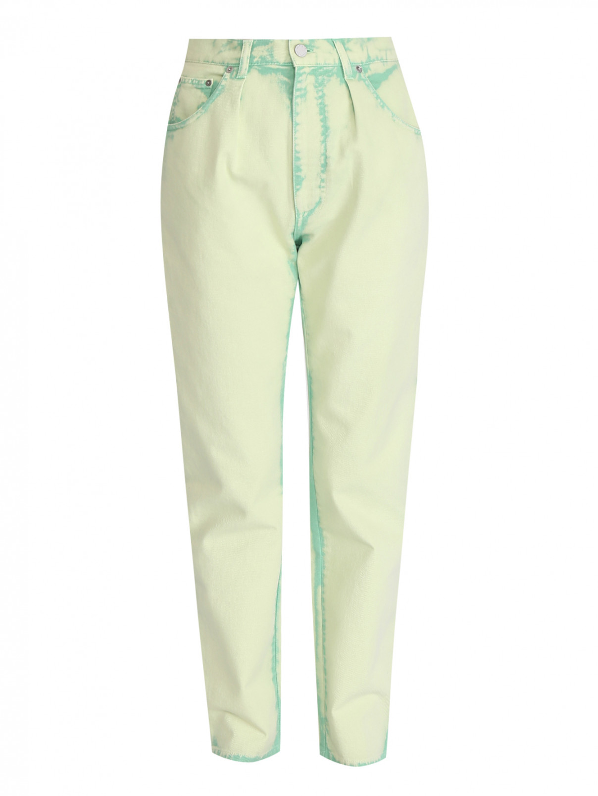 Джинсы из хлопка с карманами Alberta Ferretti  –  Общий вид  – Цвет:  Зеленый