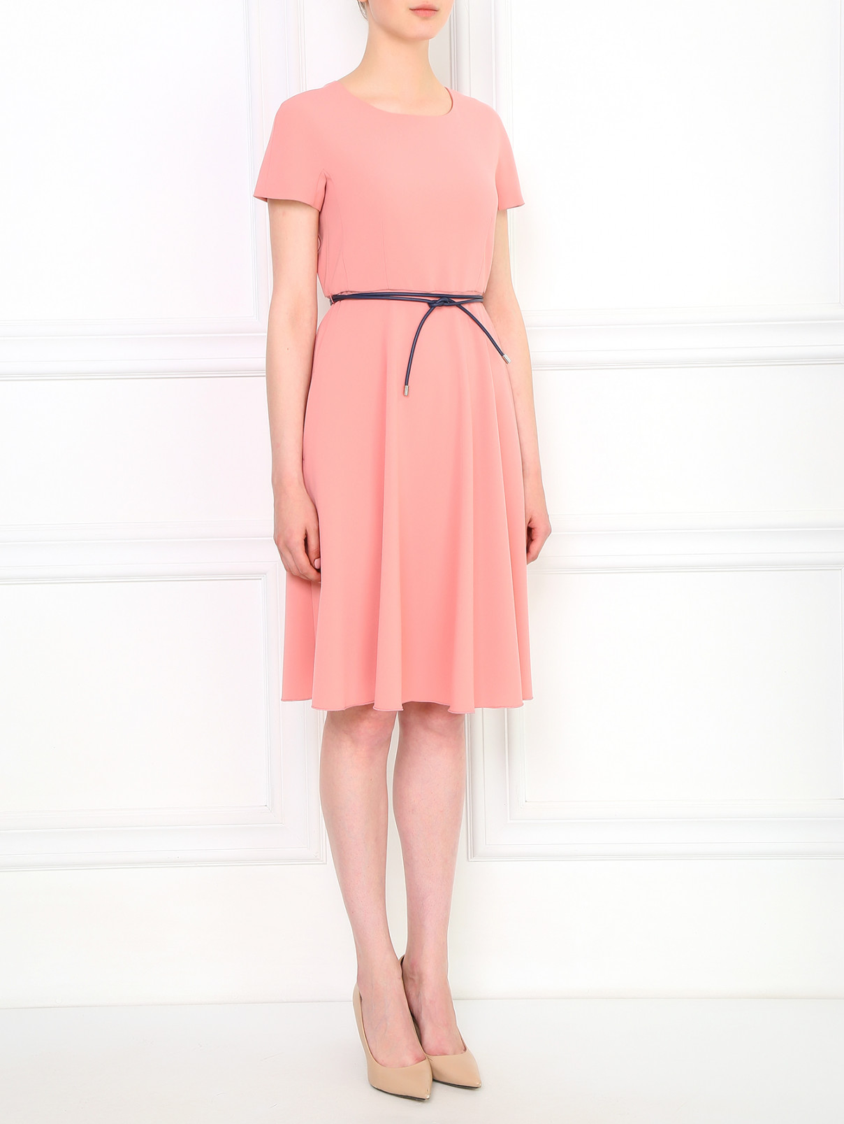 Платье-футляр с боковыми карманами Max Mara  –  Модель Общий вид  – Цвет:  Розовый