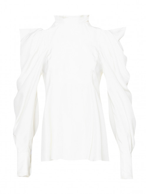 Блуза из шелка с объемными рукавами Sportmax - Общий вид