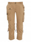 Укороченные брюки из хлопка с декором и накладными карманами Dsquared2  –  Общий вид