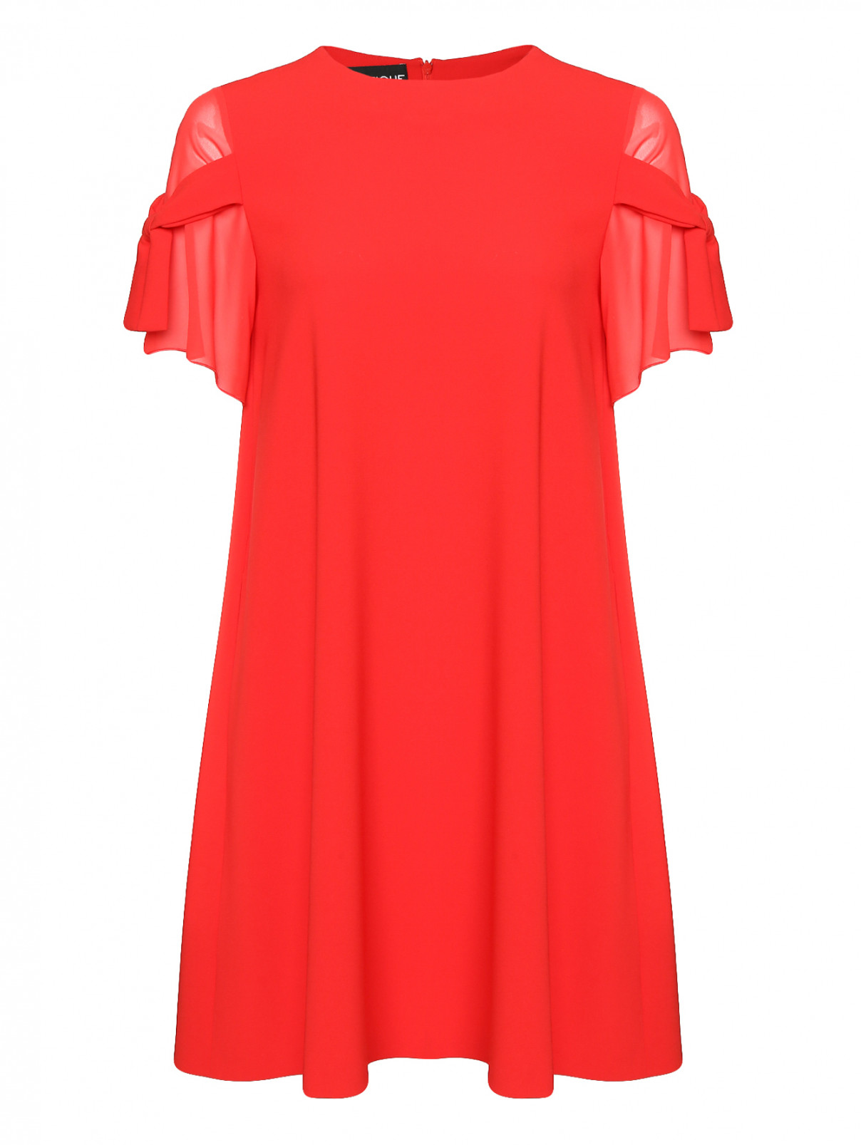 Платье свободного кроя с короткими рукавами Moschino Boutique  –  Общий вид  – Цвет:  Красный