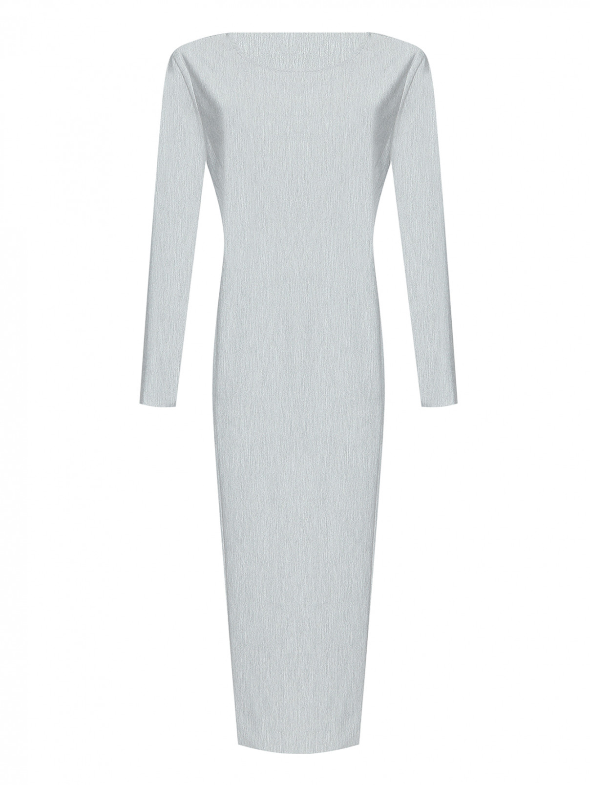 Платье из трикотажа свободного кроя Marina Rinaldi  –  Общий вид  – Цвет:  Серый