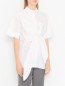 Блуза-рубашка из хлопка с узлом на талии Sportmax  –  МодельВерхНиз