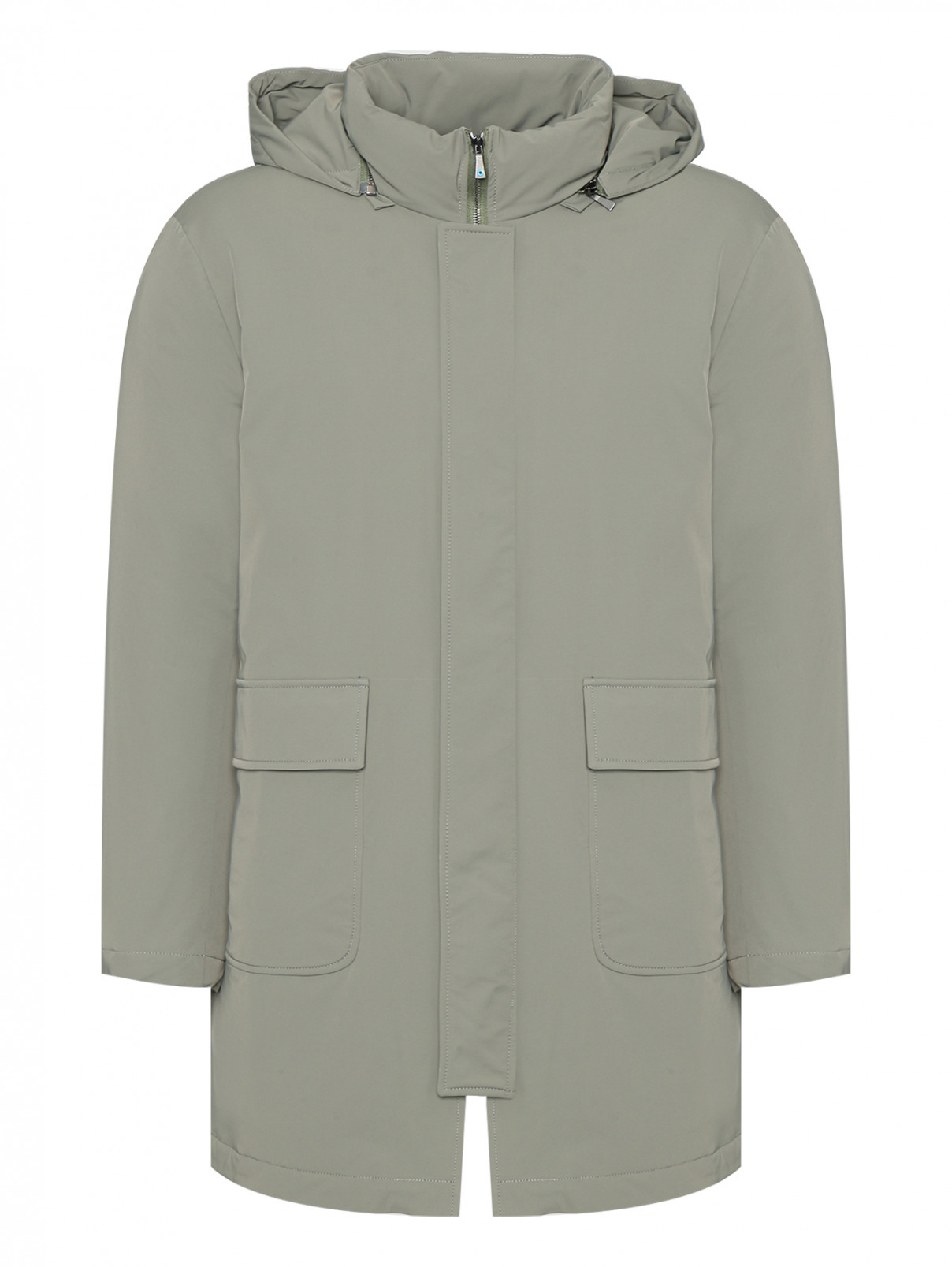 Куртка с накладными карманами Giampaolo  –  Общий вид  – Цвет:  Зеленый