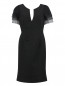 Платье-футляр с короткими рукавами и драпировкой Zac Posen  –  Общий вид