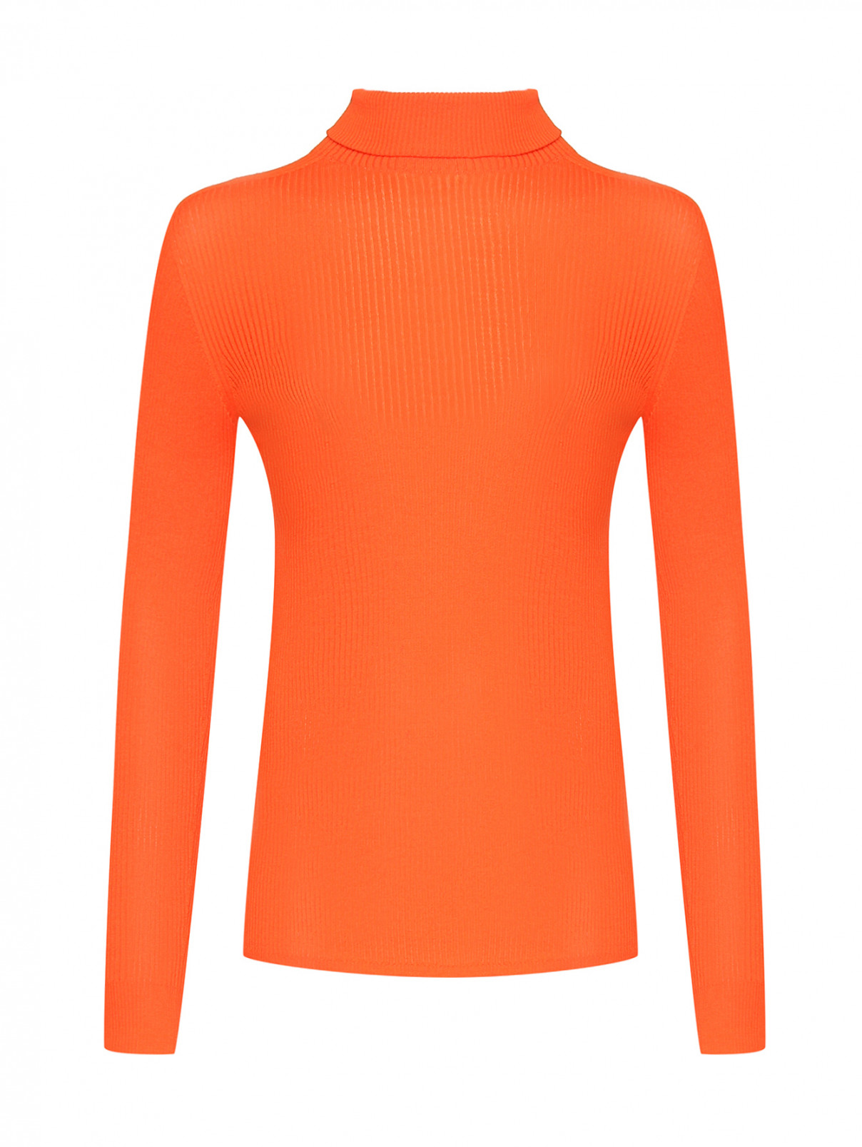 Водолазка однотонная из шерсти Sportmax  –  Общий вид  – Цвет:  Оранжевый
