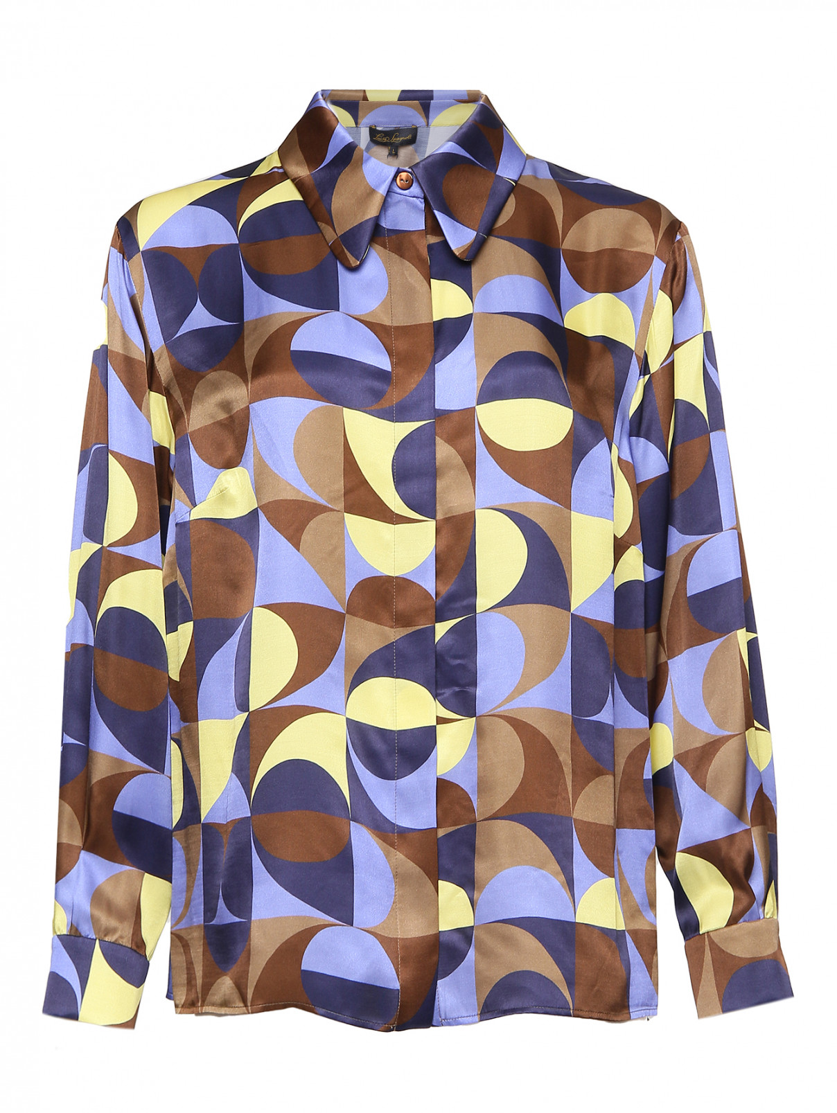 Блуза с узором Luisa Spagnoli  –  Общий вид  – Цвет:  Мультиколор