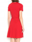 Трикотажное платье с декоративной вставкой из сетки Red Valentino  –  МодельВерхНиз1