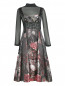 Платье-миди из смешанного шелка с цветочным узором Antonio Marras  –  Общий вид