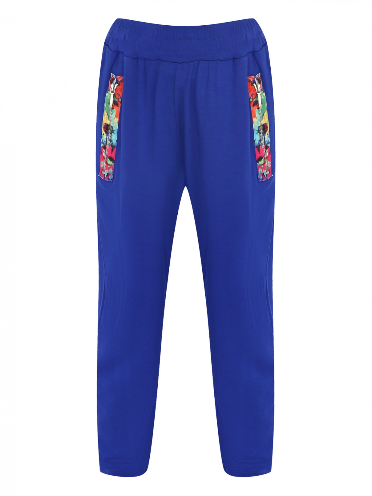 Брюки трикотажные с карманами Junior Gaultier  –  Общий вид  – Цвет:  Синий