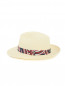Шляпа соломенная с декоративной лентой BOSCO  –  Общий вид