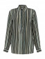 Блуза из шелка с узором "полоска" Marina Rinaldi  –  Общий вид