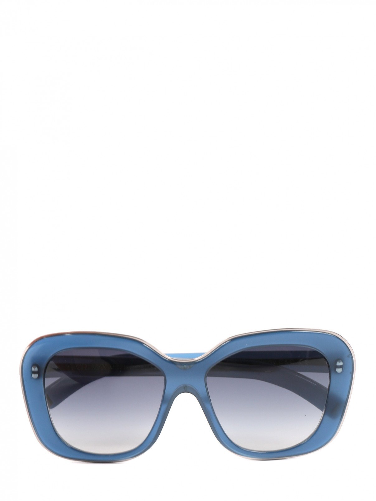 Солнцезащитные очки в оправе из пластика Max Mara  –  Общий вид  – Цвет:  Синий