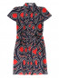 Шелковое платье с графичным принтом Moschino Cheap&Chic  –  Общий вид