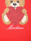 Платье из хлопка декорированное принтом с пайетками Moschino  –  Деталь1