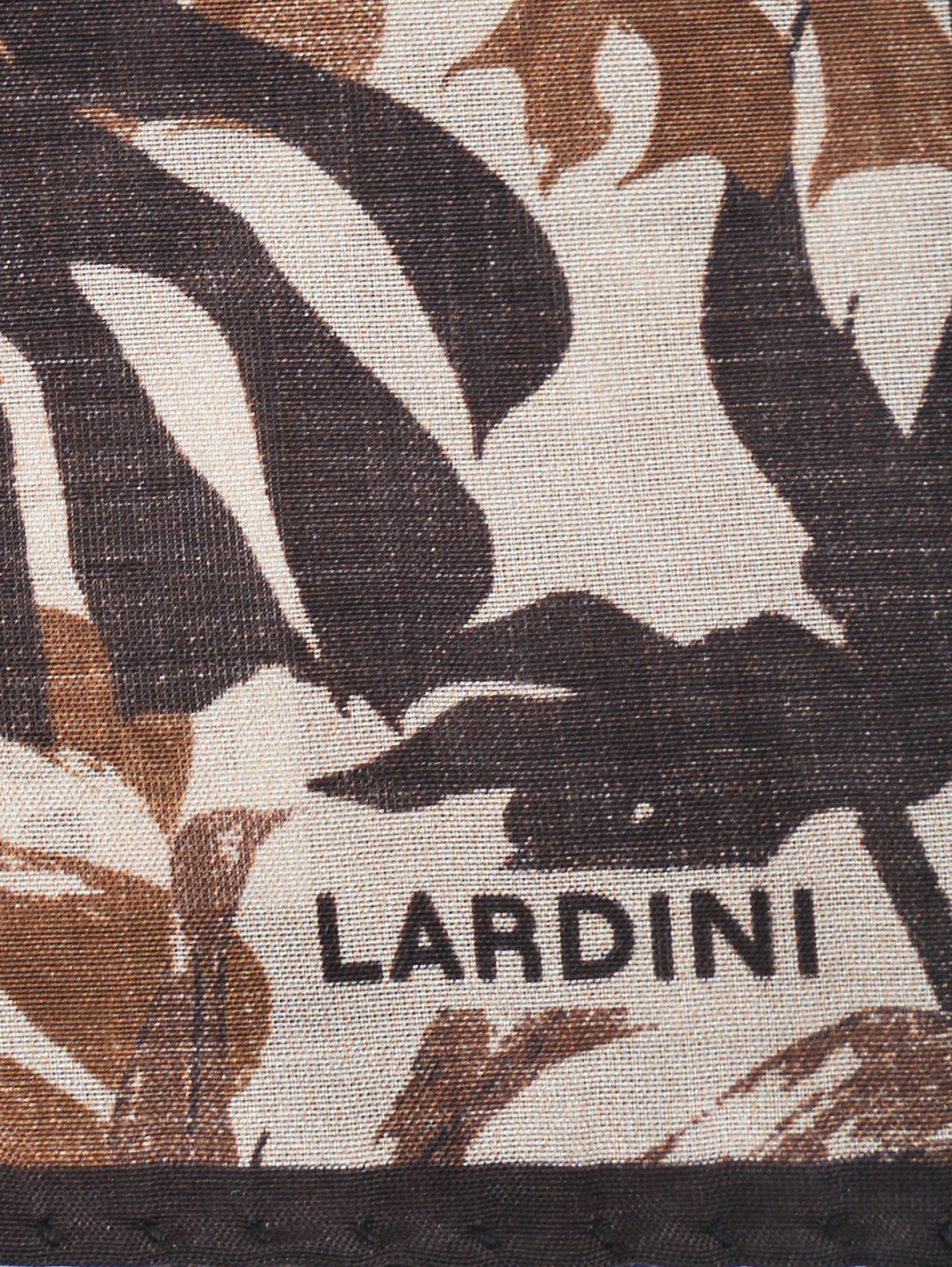 Карманный платок из хлопка с узором LARDINI  –  Деталь  – Цвет:  Коричневый