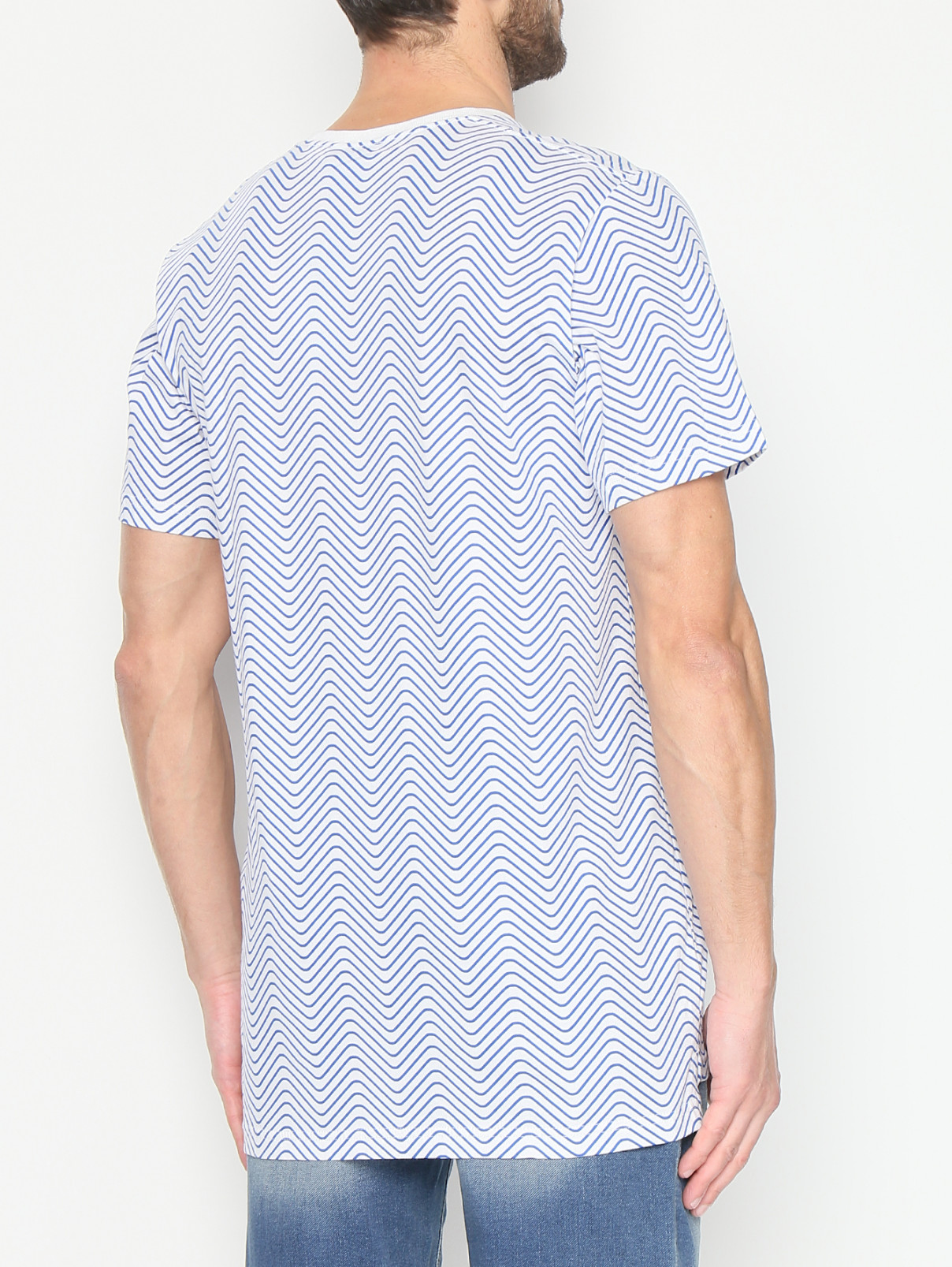 Футболка из хлопка с логотипом Adidas Originals  –  МодельВерхНиз1  – Цвет:  Белый