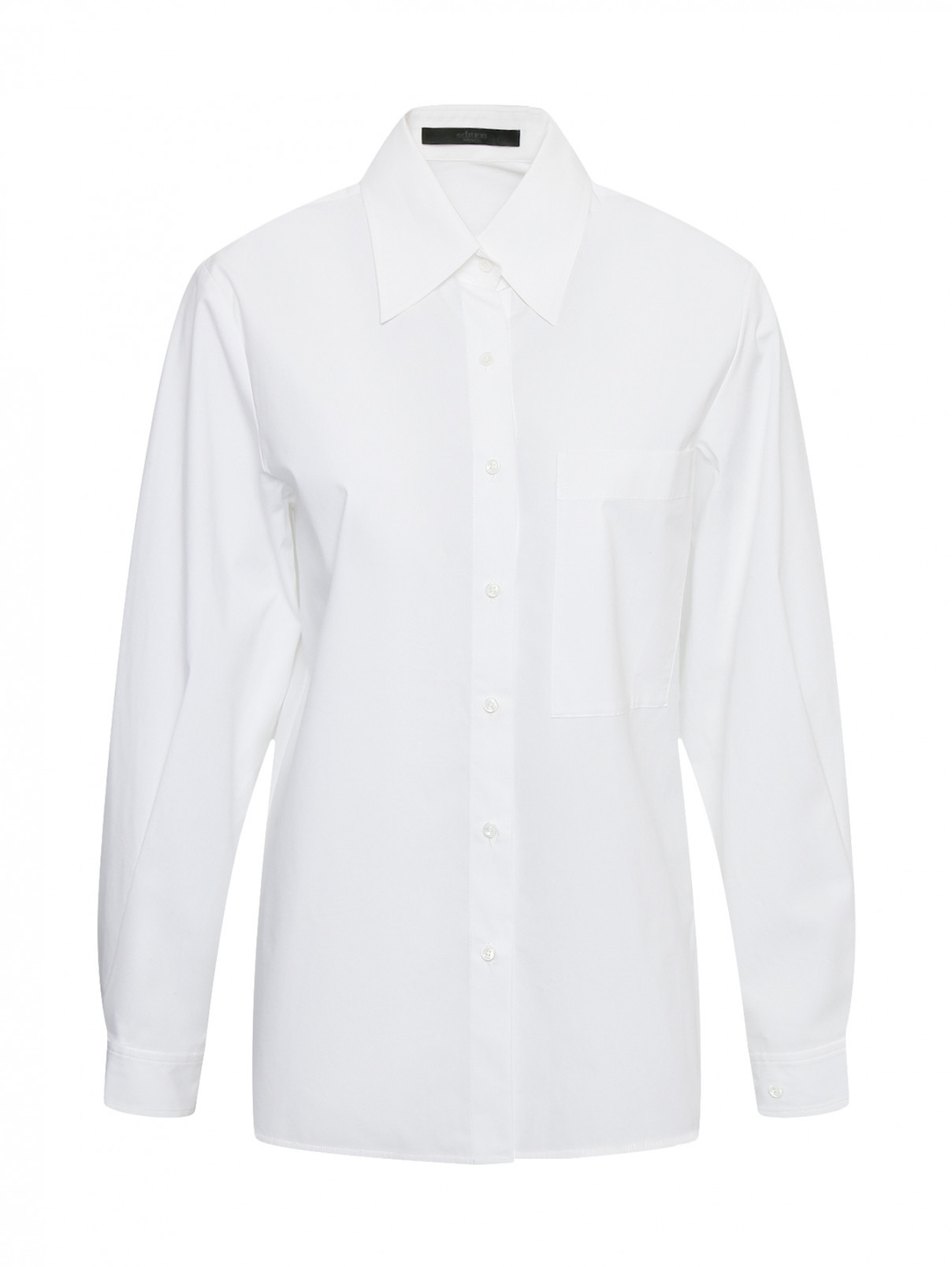 Рубашка из хлопка свободного кроя Edition10  –  Общий вид  – Цвет:  Белый