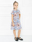 Платье хлопковое с цветочным узором Gucci  –  МодельОбщийВид