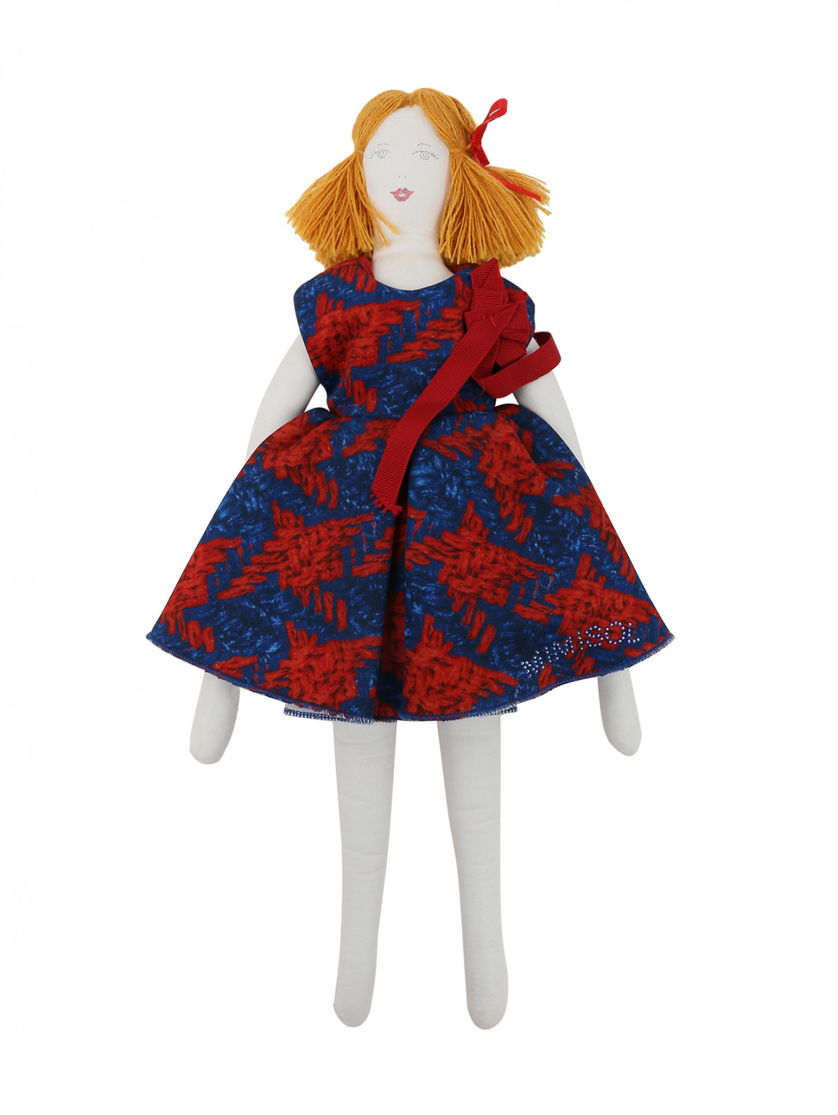 Кукла-тильда в платье MiMiSol  –  Общий вид  – Цвет:  Мультиколор