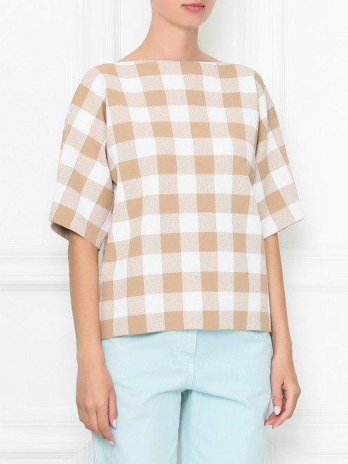 Джемпер в клетку Jil Sander - МодельВерхНиз