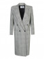 Двубортное пальто из шерсти с узором "клетка" и накладными карманами Max Mara  –  Общий вид