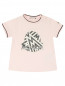 Хлопковая футболка с принтом Moncler  –  Общий вид