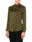 Шелковая блуза с воротником-стойкой Moschino  –  Модель Верх-Низ
