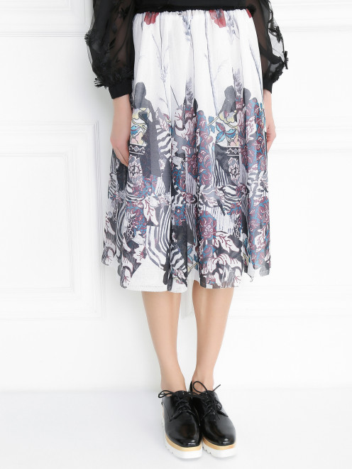 Пышная юбка с цветочным узором Antonio Marras - Модель Верх-Низ