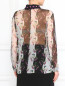 Шелковая блуза с цветочным принтом Kenzo  –  Модель Верх-Низ1