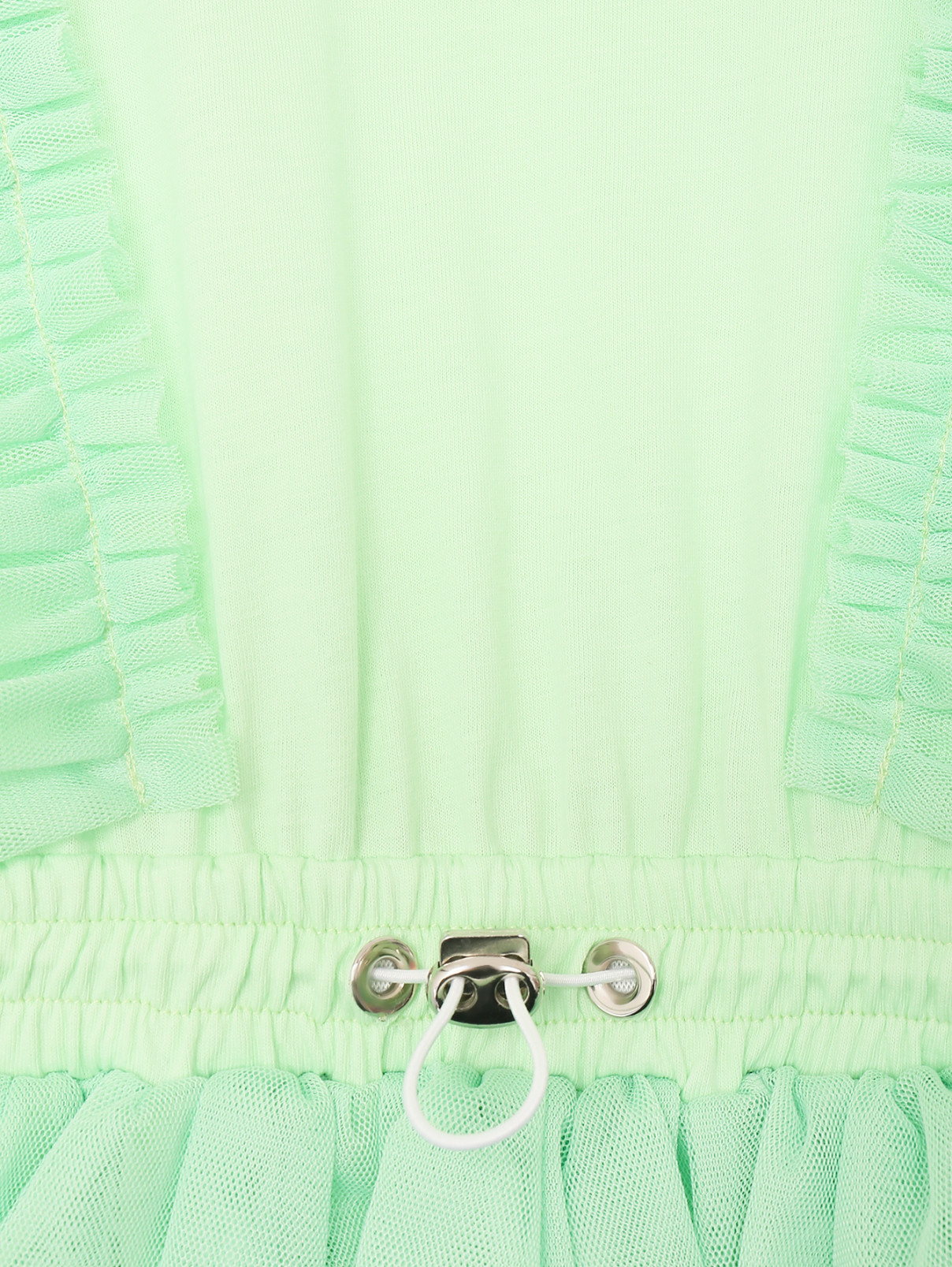 Платье из трикотажа с сеткой Iceberg  –  Деталь1  – Цвет:  Зеленый