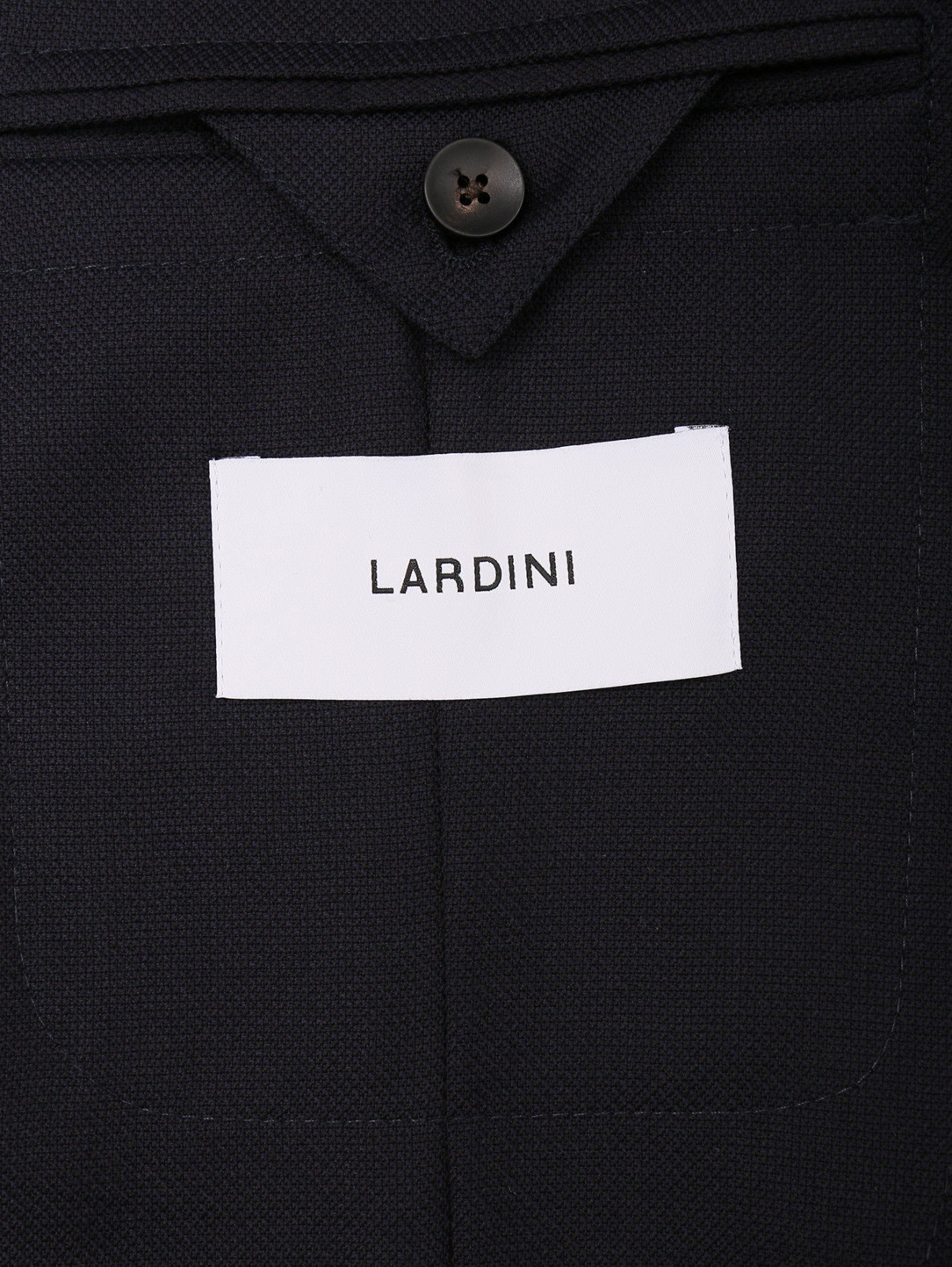 Пиджак однобортный из шерсти LARDINI  –  Деталь1  – Цвет:  Черный