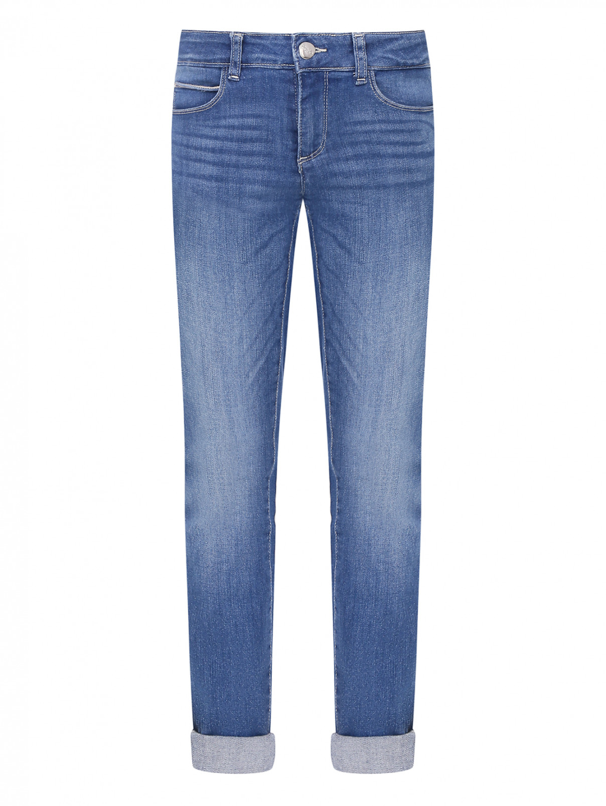 Зауженные джинсы с карманами Liu Jo  –  Общий вид  – Цвет:  Синий