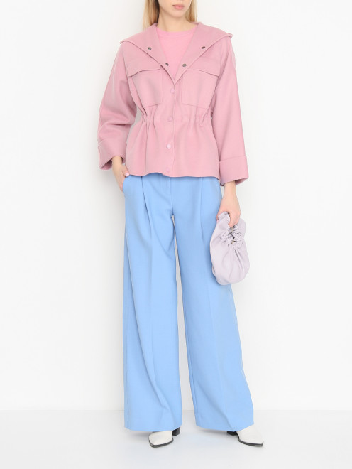 Полупальто из шерсти с кулиской на талии Weekend Max Mara - МодельОбщийВид